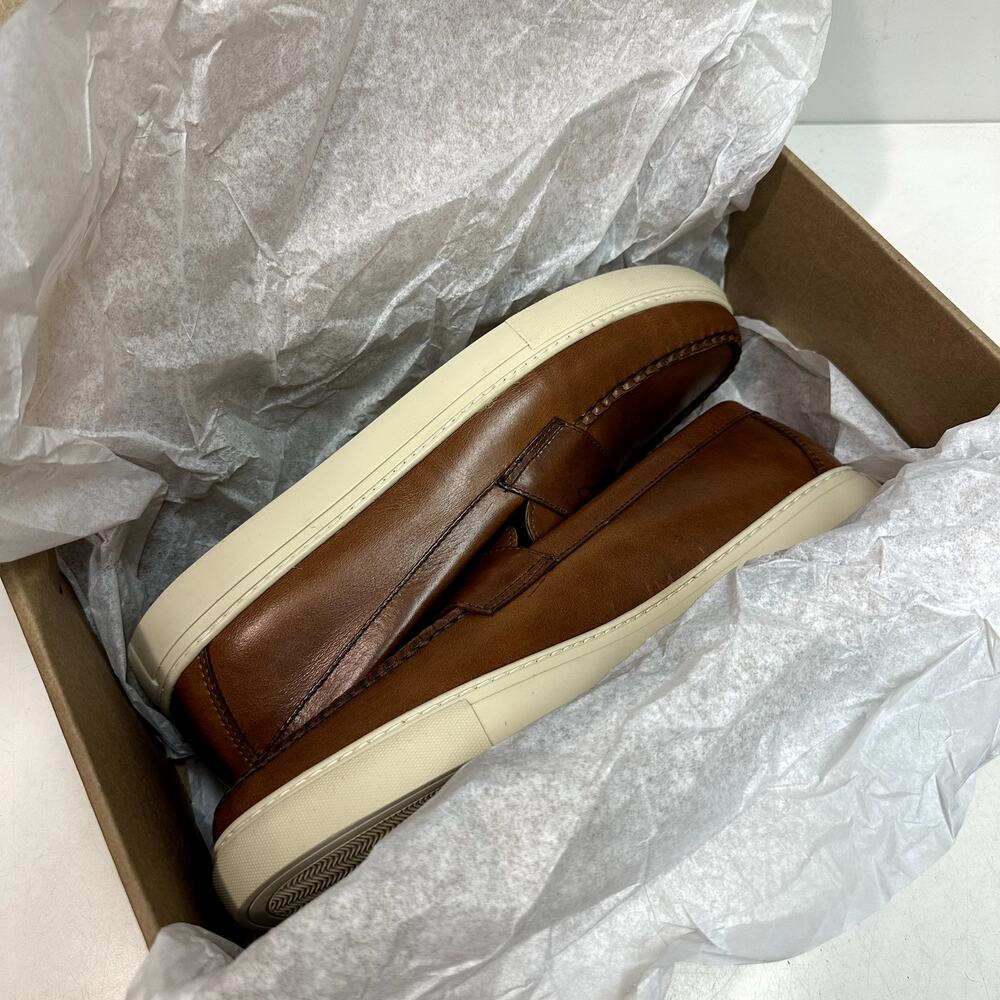 NIB J. Crew Leather Hybrid Casual Penny Loafers Havana Brown Sneakers US 11.5 D - Picture 3 of 9